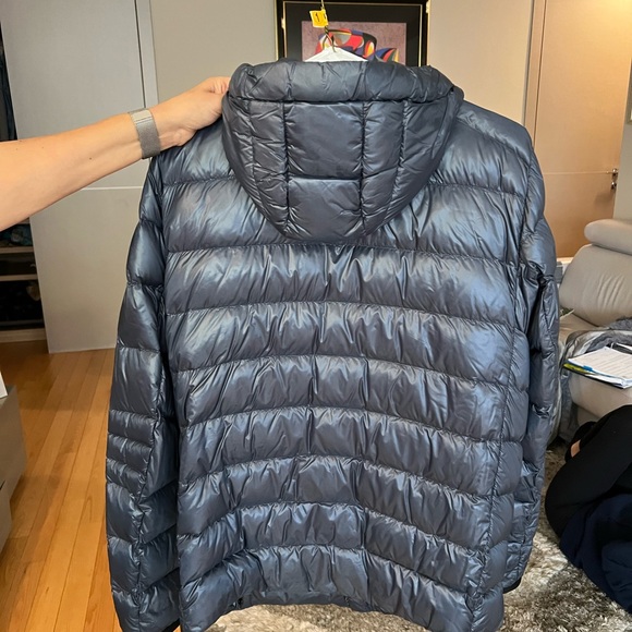 Men’s Large Canada Goose Slate Blue Quilted Jacket with Red Logo Patch - Picture 2 of 5